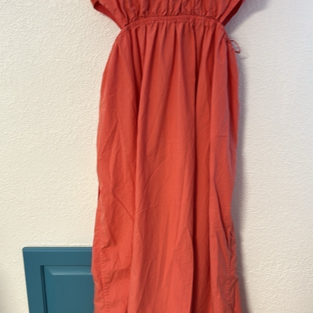 Rails Yvette Side-Cutout Midi Dress in Spice Coral Size Large - Picture 13 of 14